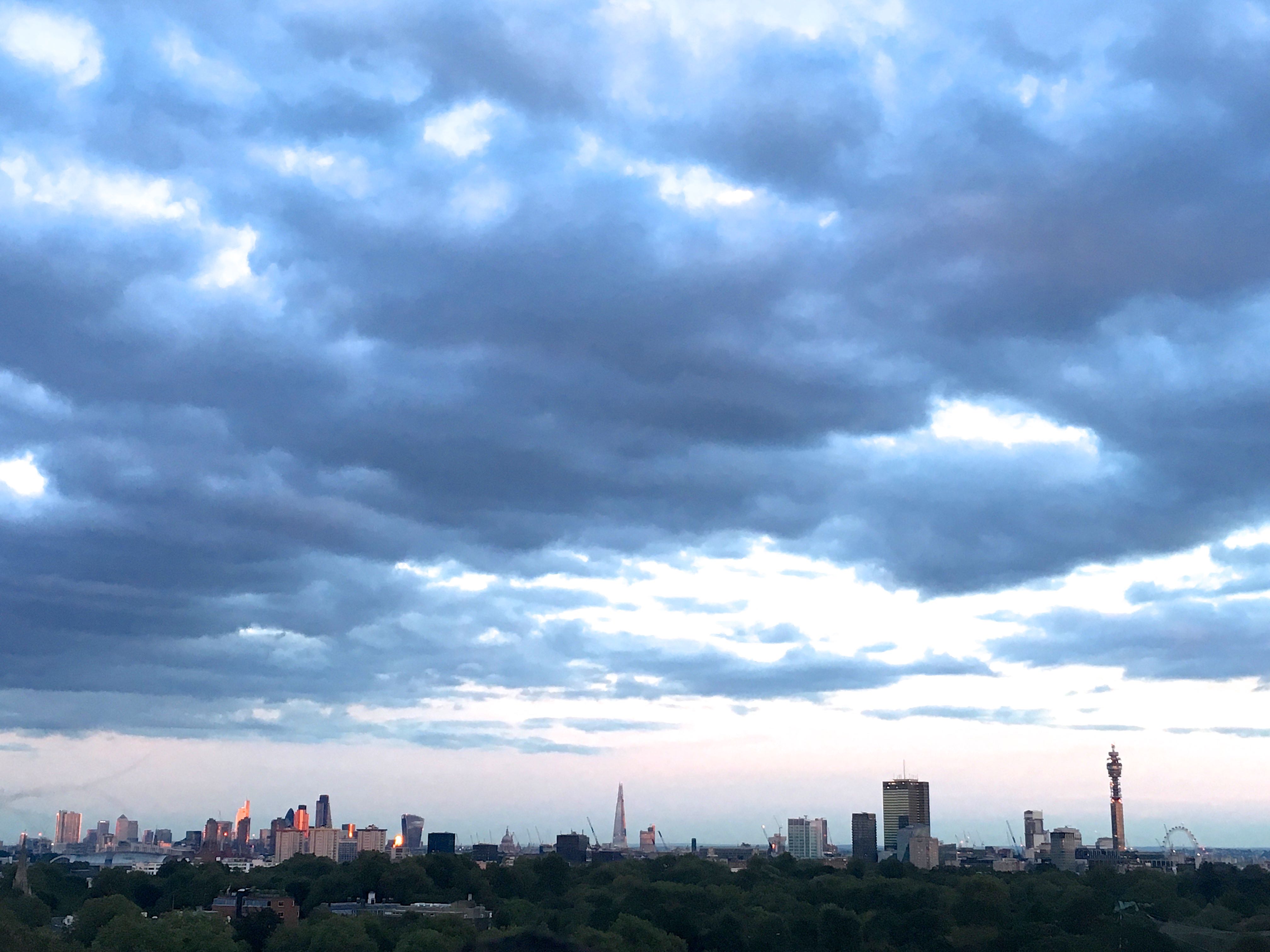 London view Primrose Hill sunset