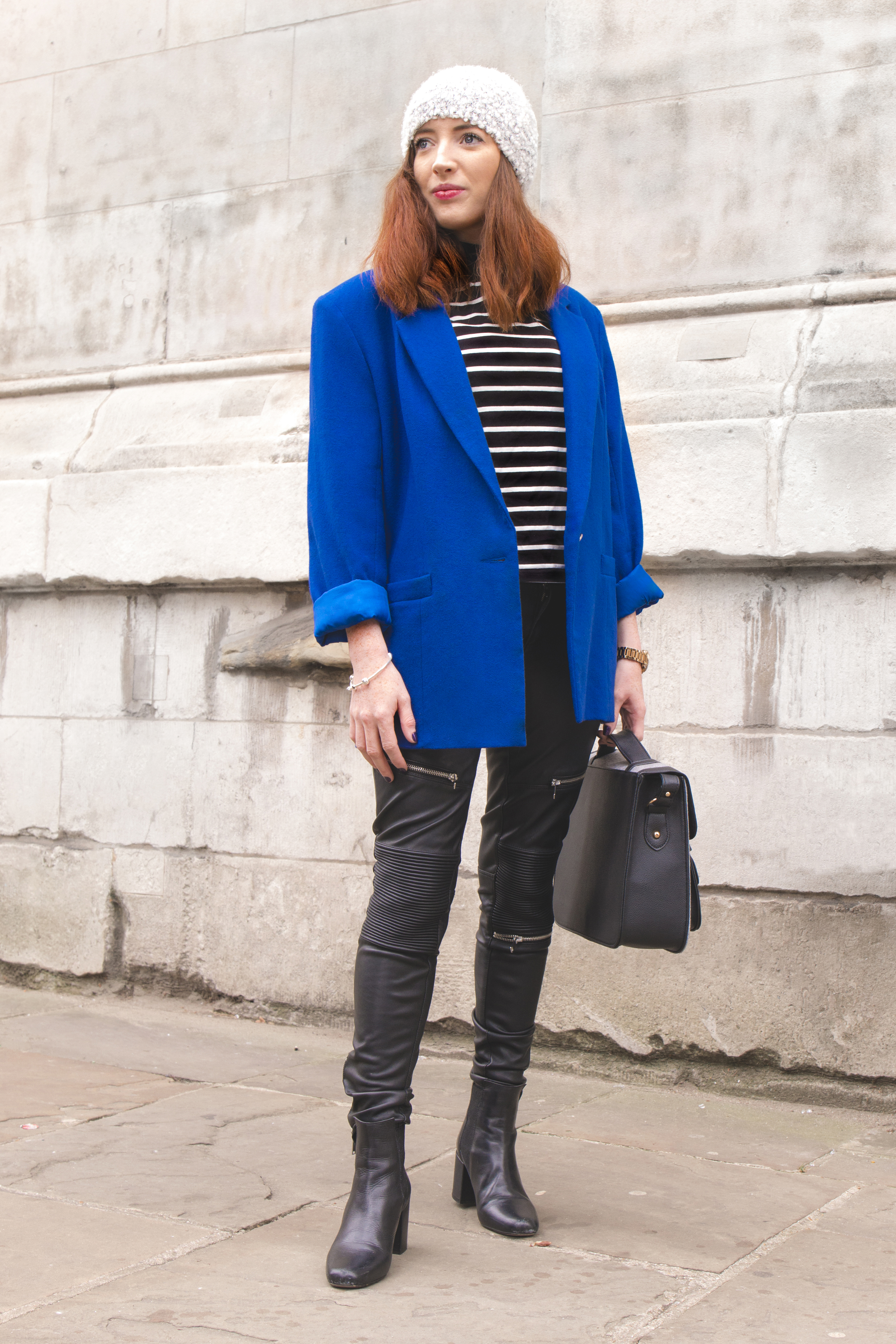 blue vintage coat style